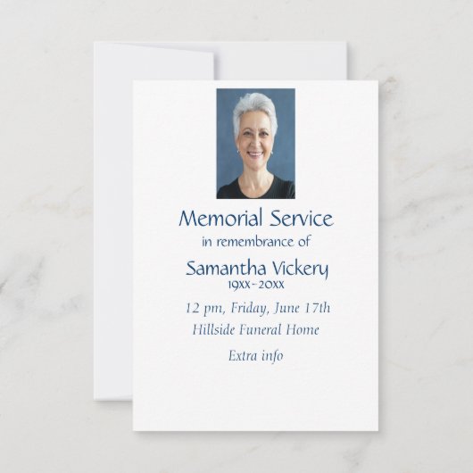 Custom Memorial Service Uitnodiging voor Cat Lover (Achterkant)