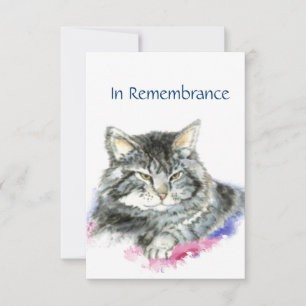Custom Memorial Service Uitnodiging voor Cat Lover