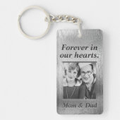Custom Memorial Silver Kijk mama en papa Sleutelhanger (Voorkant)