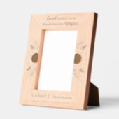 Custom Memorial Zonnebloem Bloemen Houten Afbeeldi Gegraveerde Lijstjes