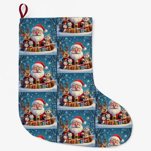 Custom Memory Keepsake Christmas Stocking Grote Kerstsok (Voorkant)