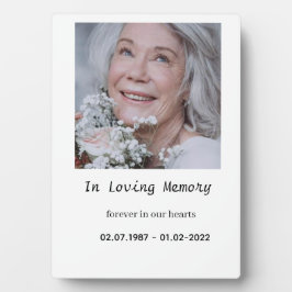 “Custom Memory Plaque for Tabletop Display Fotoplaat