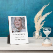 “Custom Memory Plaque for Tabletop Display Fotoplaat (Zijkant)