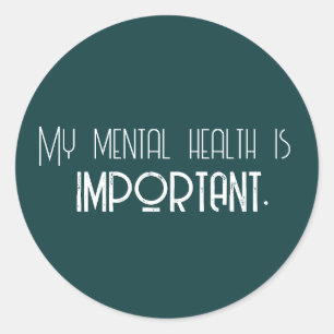 Custom Mental Health Trendy Kleur 2023 Ronde Sticker