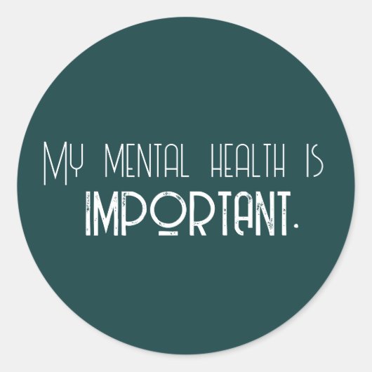 Custom Mental Health Trendy Kleur 2023 Ronde Sticker (Voorkant)