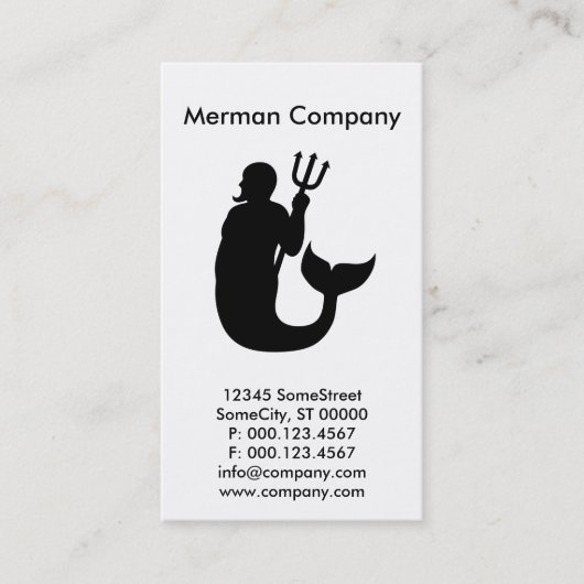 Custom Merman Company Visitekaartje (Voorkant)