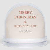 Custom Merry Christmas And Happy New Year Sneeuwbol (Voorkant)