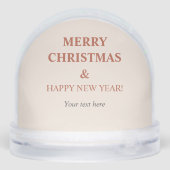 Custom Merry Christmas And Happy New Year Sneeuwbol (Achterkant)