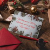 Custom Merry Christmas en een Happy New Year Kaart