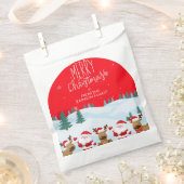 Custom Merry Christmas Favor Tassen met Familienaa Bedankzakje (Geknipt)