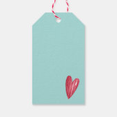 Custom Merry Christmas House in een pot Gift Label Cadeaulabel (Achterkant)