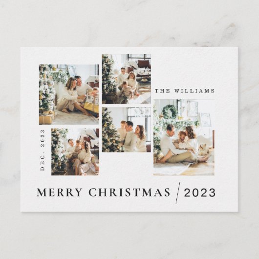 Custom Merry Christmas Kaart Printable Briefkaart (Voorkant)