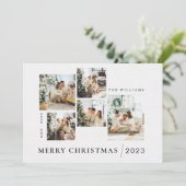 Custom Merry Christmas Kaart Printable Kaart (Staand voorkant)