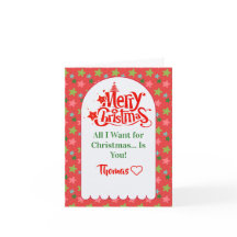 Custom Merry Christmas Kaart voor uw vriendje