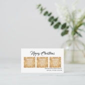 Custom Merry Christmas Photo Business card theme Visitekaartje (Staand voorkant)