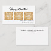 Custom Merry Christmas Photo Business card theme Visitekaartje (Voorkant / Achterkant)