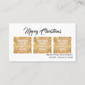 Custom Merry Christmas Photo Business card theme Visitekaartje (Voorkant)