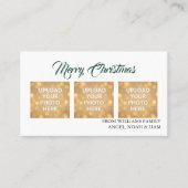 Custom Merry Christmas Photo Card Visitekaartje (Voorkant)