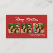 Custom Merry Christmas Photo Card Visitekaartje (Voorkant)