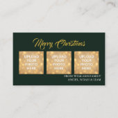 Custom Merry Christmas Photo Card Visitekaartje (Voorkant)