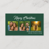 Custom Merry Christmas Photo Card Visitekaartje (Voorkant)