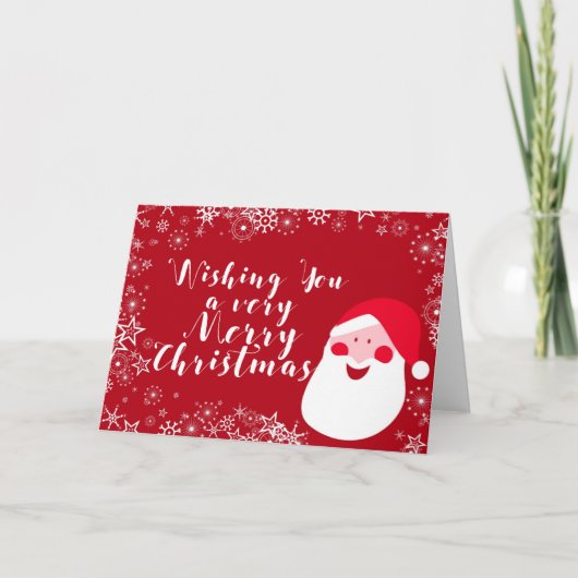 Custom MERRY CHRISTMAS SANTA SEASON'S GREETING Feestdagen Kaart (Voorkant)