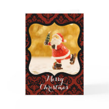 Custom MERRY CHRISTMAS SANTA SKATING with WISHHES