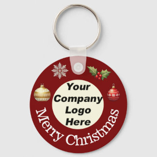 Custom Merry Christmas Sleutelhanger met Bedrijf L