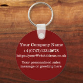 Custom Merry Christmas Sleutelhanger met Bedrijf L (Achterkant)
