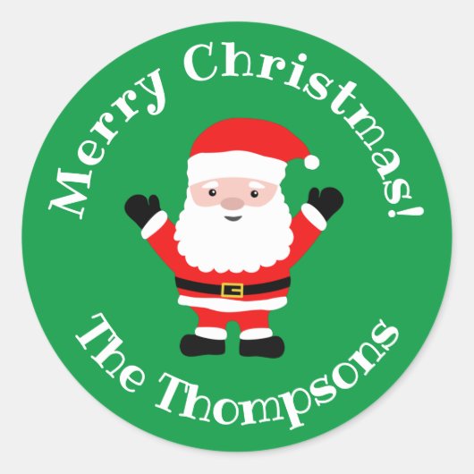 Custom Merry Christmas stickers met schattige kers (Voorkant)