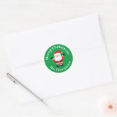 Custom Merry Christmas stickers met schattige kers (Envelop)