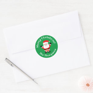 Custom Merry Christmas stickers met schattige kers