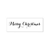 Custom Merry Christmas Vakantie Groeten Elegant Rubberstempel (Afrduk)