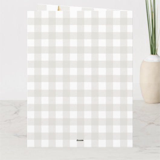 Custom Merry Christmas Waterverf Gnome Plaid Kaart (Achterkant)