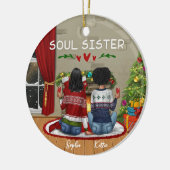 Custom Merry christmast Soul Sister Keramisch Ornament (Links)