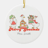 Custom Merry Goosemas Ornament (Voorkant)