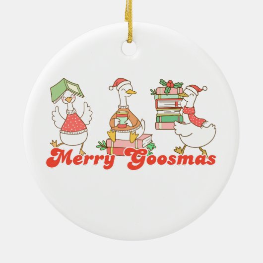 Custom Merry Goosemas Ornament (Achterkant)
