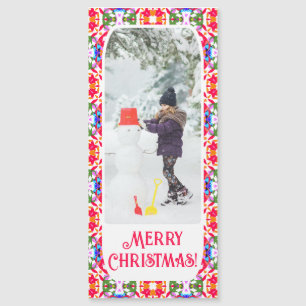 Custom Merry Jolly Kerst Foto Magnetische Kaart