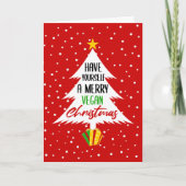 Custom Merry Vegan Kerstmis Kaart (Voorkant)