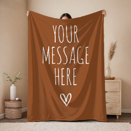 Custom Message Blanket Gift for Friends & Family Fleece Deken