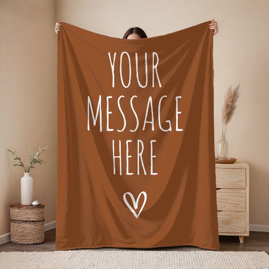 Custom Message Blanket Gift for Friends & Family Fleece Deken