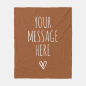 Custom Message Blanket Gift for Friends & Family Fleece Deken (Voorkant)
