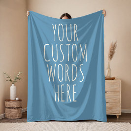 Custom Message Blanket Gift for Mom, Dad & Friends Fleece Deken