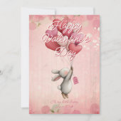 Custom Message bunny Animal Valentines Day Feestdagenkaart (Voorkant)