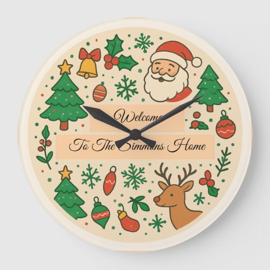 Custom Message Christmas Grote Klok (Voorkant)