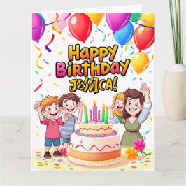 Custom Message Kaart – gepersonaliseerde Happy Bir