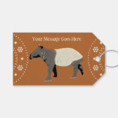 Custom Message Malayan or Asian Tapir Cadeaulabel (Voorkant (Horizontaal))