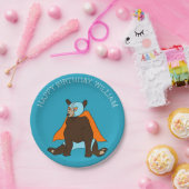 Custom Message Mexican Wrestler Luchador Beer Papieren Bordje (Feest)