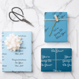 Custom Message New Job Congratulations Gift Inpakpapier Vel