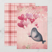 Custom Message Seal Animal Valentines Day